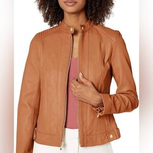 NWT Cole Haan Leather Jacket